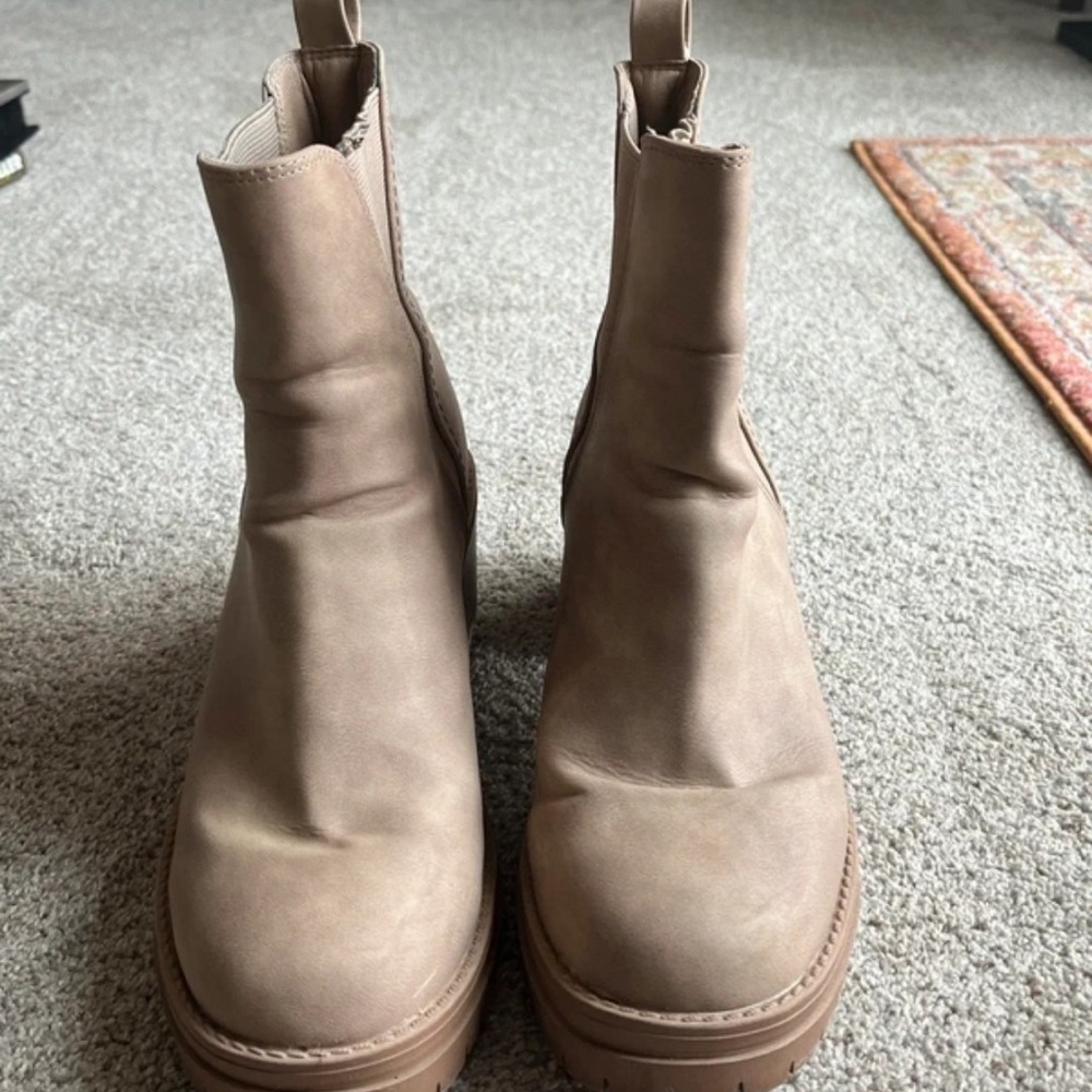 MIA Taupe Ankle Booties